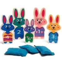 Kinderen spelen Balwerpen Bunnies werpspel met zachte pittenzakjes