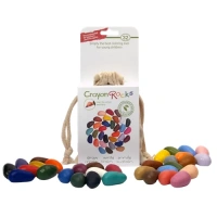 Crayon Rocks 32 krijtjes van sojawas in vier seizoenenkleuren.