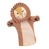 Egmont Toys handpop leeuw educatief speelgoed voor de taalontwikkeling verkrijgbaar bij webshop Het Speellab