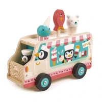 Tender Leaf Toys Pinguïn's IJskarretje van duurzaam hout bij Het Speellab.