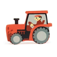 Tender Leaf Toys houten tractor van duurzaam speelgoed bij Het Speellab.