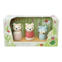Tender Leaf Familie Beer houten poppenhuispoppetjes van Het Speellab.