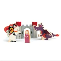 Tender Leaf Toys Knight and Dragon Tales houten ridder en draak speelset