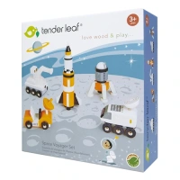 De geïllustreerde gekleurde cadeauverpakking van de houten Space Voyager Set TL8661
