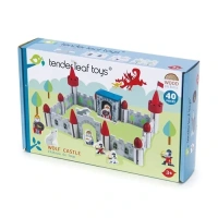 Tender Leaf Toys Wolf Castle groot houten speelgoed ridderkasteel met ophaalbrug in doos verkrijgbaar bij Het Speellab