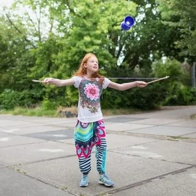 BS Toys Diabolo Blauw buitenspeelgoed voor kinderen, jongleren