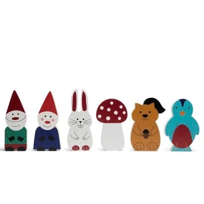 Alle figuren van BS Toys Kabouter Bowling houten kegelspel voor kinderen