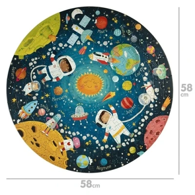 afmetingen Educatieve ruimte puzzel voor kinderen – 150 stukjes rond ontwerp $RWD bij het Speellab