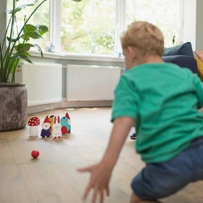 Actief houten binnen en buitenspeelgoed voor peuters vanaf 3 jaar