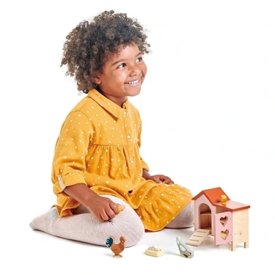Boerderijspeelset van Tender Leaf Toys voor kinderen vanaf 3 jaar.