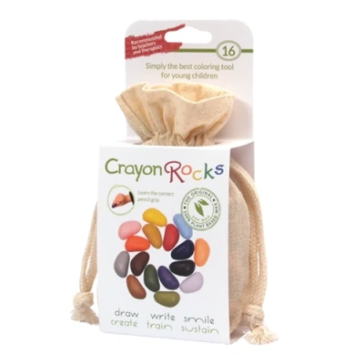 Crayon Rocks 16 kleuren natuurlijke materiaal voor tekenen en kleuren bij Het Speellab.