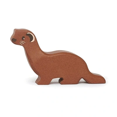 Tender Leaf Toys houten wezel speelfiguur van duurzaam geproduceerd rubberhout