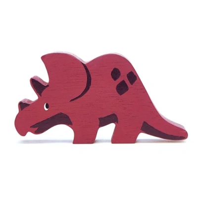Tender Leaf Toys houten Triceratops dinosaurus speelfiguur van duurzaam FSC rubberhout bij online speelgoedwinkel Het Speellab