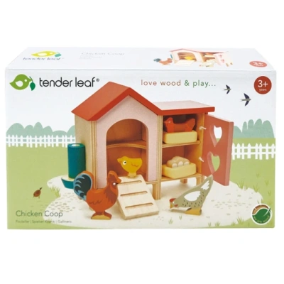 Tender Leaf Houten Huisdierenset Kippenren van Het Speellab.