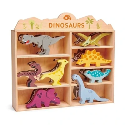 Set dinosaurussen van Tender Leaf  in houten box verkrijgbaar bij Het Speellab