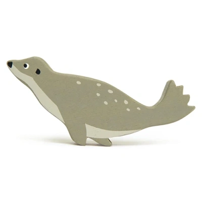 Tender Leaf houten zeehond voor kleine werelden van Het Speellab.